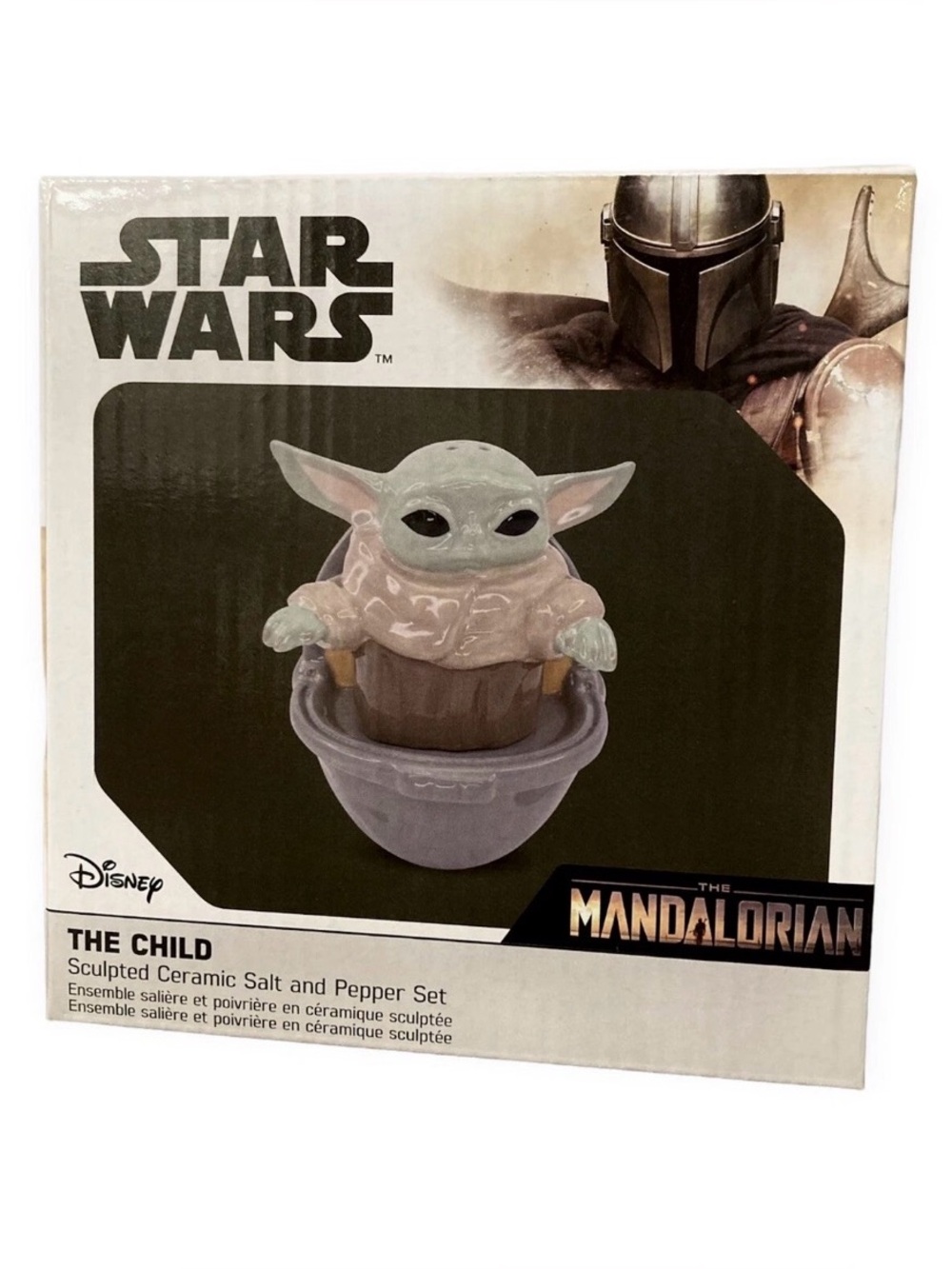 Star Wars The Mandalorian The Child Yoda Grogu Ceramic‎ Salt and Pepper Shaker